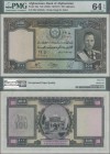 Afghanistan: 100 Afghanis SH1318 ND(1939), P.26a in UNC, PMG graded 64 Choice Uncirculated EPQ
 [plus 19 % VAT]