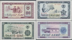 Albania: Set with 15 banknotes of the 1964 and 1976 issue with 1, 3, 5, 10, 25, 50 and 100 Leke P.339-39 in UNC and 1, 3, 5, 1, 25, 2x 50 and 100 Leke...