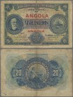 Angola: 20 Escudos 1921, P.59, small border tears, tiny hole at center. Condition: F. Very Rare!
 [plus 19 % VAT]