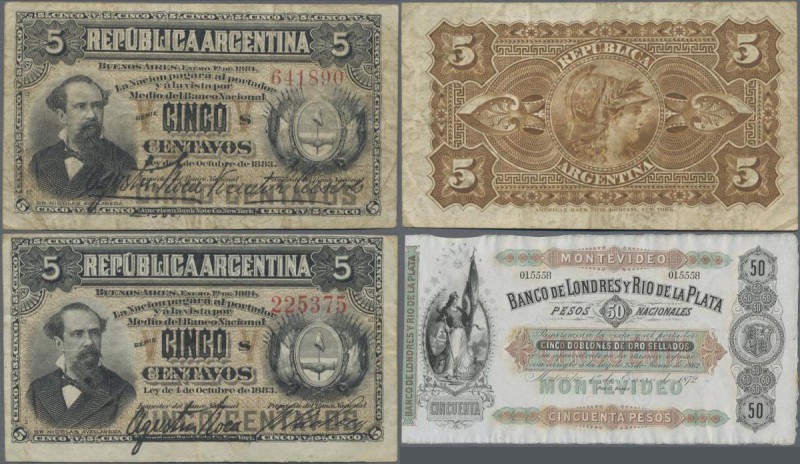 Argentina: Pair of 5 Centavos Republica Argentina L.1883 (1884), Printer ABNC wi...