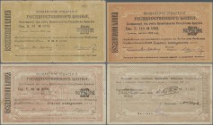 Armenia: 100 and 2x 250 Rubles ND(1920), P.22-24 in F- to VF condition. (3 pcs.)
 [plus 19 % VAT]