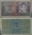 Austria: 500.000 Kronen 1922 P. 84a, large size note, unfortunately with a larger missing part at lower right corner, a center folding, a tiny missing...