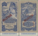 Austria: 10 Schilling 1945, with additional text at lower border ”Zweite Ausgabe” SPECIMEN, P.115s in perfect UNC condition.
 [taxed under margin sys...