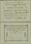 Belarus: City of Igumen / Cherven 5 Rubles 1918 P.NL (R 19865) green paper. Tiny center hole. Condition VG.
 [plus 19 % VAT]