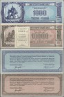 Belarus: Set with 2 notes 1000 and 10.000 Rubles 1994 and a milk coupon, P.NL (R 20021-2), all in UNC condition. (3 pcs.)
 [plus 19 % VAT]