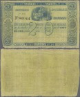 Brazil: Imperio do Brasil 20 Mil Reis ND(1850), P.A223, very rare and seldom offered banknote in still great condition, some small border tears and li...