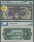 Brazil: Estados Unidos do Brasil 100 Mil Reis ND(1926) SPECIMEN, P.106s, tiny dint at upper left and lower right, PMG graded 58 Choice About Unc EPQ
...