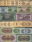 China: Peoples Republic of China 1953 second series set with 17 banknotes comprising 4 x 1 Fen P.860b and 8 x 1 Fen P.860c in aUNC/UNC, 2 Fen P.861b i...