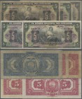 Ecuador: El Banco Central del Ecuador 5 Sucres 1941, 1944, 1945, 1949 and 10 Sucres 1949, all with text ”Capital Autorizado 20.000.000 Sucres”, P:91, ...
