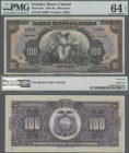 Ecuador: El Banco Central del Ecuador 100 Sucres 1947, P.95c in UNC, PMG graded 64 Choice Uncirculated EPQ
 [plus 19 % VAT]