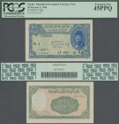 Egypt: 10 Piastres L.1940 P. 168a, very clean condition for this type of note, crisp paper and original colors, no holes or tears, S/N #R/4 830358 in ...