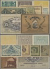 Estonia: Very nice set with 9 Banknotes 5, 10, 20 and 50 Penni ND(1919), 1, 3, 5, 10 and 25 Marka 1919, P.39a, 40b, 41a, 42a, 43a, 44a, 45a, 46c, 47b ...
