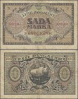 Estonia: Eesti Pangatäht 100 Marka 1922, P.58a, stained paper with a few tiny border tears and small hole at center. Condition: F. Rare!
 [plus 19 % ...