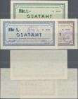 Estonia: Set with 3 vouchers 1, 3 and 5 Rkr. OSATÄHT in UNC condition. (3 pcs.)
 [taxed under margin system]