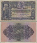 Ethiopia: Bank of Ethiopia 500 Thalers 1932, P.11, great and very popular note in nice condition, some stronger folds at center, several pinholes and ...