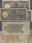 Fiji: Government of Fiji 5 Shillings 1951 P.37 (F-), 10 Shillings 1940 P.38c (F-) and 10 Shillings 1941 P.38e (F). Very interesting set. (3 pcs.)
 [p...