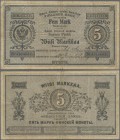 Finland: 5 Markkaa 1878, P.A43, still great original shape with a few folds and lightly toned paper. Condition: F+. Very Rare!
 [plus 19 % VAT]