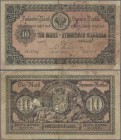 Finland: 10 Markkaa 1889, P.A51, small border tears and tears at center, taped on back. Condition: F/F-. Rare!
 [plus 19 % VAT]