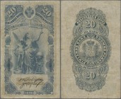 Finland: 20 Markkaa 1898, P.5a, small border tears, otherwise nice with still strong paper. Condition: F/F+. Rare!
 [plus 19 % VAT]