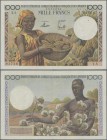 French Equatorial Africa: Institut d'Émission de l'Afrique Équatoriale Française et du Cameroun 1000 Francs ND(1957), P.34, beautiful and very popular...