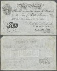Great Britain: 5 Pounds 1921 P. 312a, issued in London, early date, folded but no holes or tears, condition: F.
 [taxed under margin system]