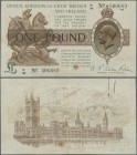 Great Britain: United Kingdom of Great Britain and Ireland 1 Pound ND(1928) with signature N. K .Warren Fisher, P.361a, rusty spots at upper margin an...