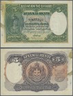 Greece: 5 Drachmai 1918 P. 312, very rare note, restored at upper left corner and at center of left border, strong paper and bright colors, one pinhol...