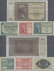 Greece: Ionian Islands set with 4 banknotes 1, 5, 10 and 1000 Drachmai 1941, P.M11, 12, 13, 17. The small denominations (1, 5, 10) in UNC, 1000 Drachm...