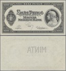 Hungary: 100 Pengö 1926 black and white printed front proof Specimen with perforation ”MINTA” on watermark paper, P.93fps in UNC condition.
 [taxed u...