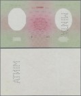 Hungary: 1000 Pengö 1927 front proof Specimen with perforation ”MINTA”, multicolored with serial number 000000 F 065, printed on watermark paper with ...
