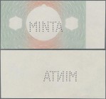 Hungary: 20 Pengö 1941 reverse proof Specimen with perforation ”MINTA”, multicolored without denomination ”20” on banknote paper without watermark and...