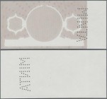 Hungary: 20 Pengö 1941 reverse proof Specimen with perforation ”MINTA”, grey underprint color only with denomination ”20” on banknote paper without wa...