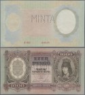 Hungary: 1000 Pengö 1943 reverse proof Specimen with perforation ”MINTA”, multicolored with red serial number F005 018123 on banknote paper without wa...