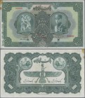 Iran: Bank Melli Iran 1000 Rials SH1313 (1934) SPECIMEN, P.30as, highly rare banknote with soft vertical bend, parts of thin paper and larger stain at...