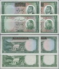 Iran: Bank Melli Iran pair of the 50 Rials SH1333 P.66 in UNC and Bank MArkazi Iran pair of the 50 Rials ND(1965) P.69 in UNC. (4 pcs.)
 [plus 19 % V...
