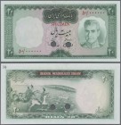 Iran: 20 Rials ND(1970) Specimen P. 85s with zero serial numbers, red specimen overprint and cancellation hole in condition: UNC.
 [taxed under margi...