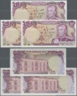Iran: set of 3 rare banknote with interesting serial numbers on 100 Rials ND P. 102b, with serial #1000000, #999999 and #999998, all in condition: aUN...