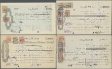 Iran: set of 10 different exchange certificates with different bank stamps and additional stamps on back, all in used condition from F to VF, nice set...