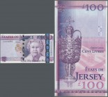Jersey: 100 Pounds 2012 P. 37a commemorative issue in great crisp original condition: UNC.
 [taxed under margin system]