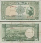 Jordan: The Hashemite Kingdom of The Jordan 1 Dinar L.1949, P.2b, still nice and original shape with a few spots and folds. Condition: F/F+
 [plus 19...