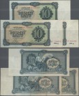 Latvia: Very nice set with 3 BAnknotes 10 Latu 1933 in F, 10 Latu 1934 with serial N104227 in VF+ and 10 LAtu 1934 with serial AC189686 in VF, P.25a,c...