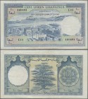 Lebanon: Banque de Syrie et du Liban 100 Livres 1958, P.60a, stronger center fold, some other minor creases and a few tiny spots on lower margin. Cond...