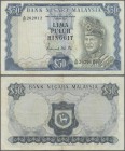 Malaysia: Bank Negara Malaysia 50 Ringgit ND(1976-81), P.16, still nice and attractive note with a few folds and lightly toned paper. Condition: F+
 ...