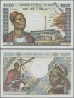 Mali: Banque de la République du Mali 10.000 Francs ND(1970-84) SPECIMEN, P.15s, great original shape, just a stronger fold at center. Condition: VF+/...