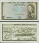 Malta: 1 Pounds ND(1969) P. 29a, crisp and colorful condition: aUNC.
 [taxed under margin system]