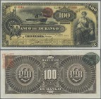 Mexico: El Banco de Durango 100 Pesos 1914, P.S277a, stronger vertical fold at center and a few minor creases in the paper. Condition: VF+/XF
 [plus ...