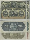 Mexico: El Banco de Tamaulipas set with 4 banknote remainder 5, 20, 50 and 100 Pesos 1902-14, P.S429r - S433r2 in aUNC/UNC condition. (4 pcs.)
 [plus...