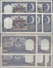 Nepal: Government of Nepal set with 5 consecutive numbered banknotes 10 Mohru ND (1945-1951), P.3 in UNC condition. (5 pcs.)
 [taxed under margin sys...