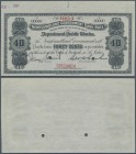 Newfoundland: 40 Cents ND Specimen P. A4s with small red ”Specimen” overprint at lower border, larger top border (from original sheet), zero serial nu...