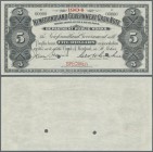 Newfoundland: 5 Dollars ND Specimen P. A8s with small red ”Specimen” overprint at lower border, larger top border (from original sheet), zero serial n...